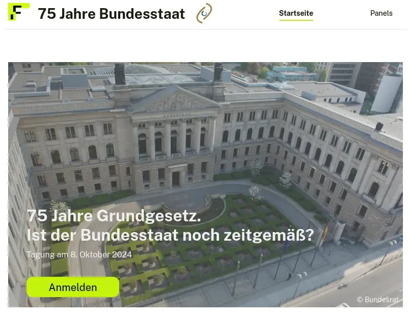 Screenshot der Frontend-Website der Konferenz 