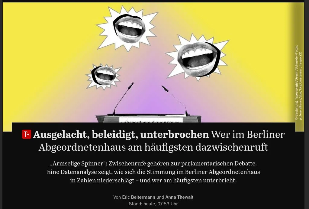 Screenshot of the articles' lead section